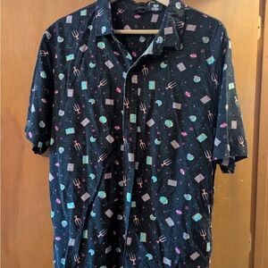 Our Universe Disney Hocus Pocus Men’s Button Up Short Sleeve Shirt